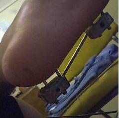 Insert Bolts here and fold back tab A